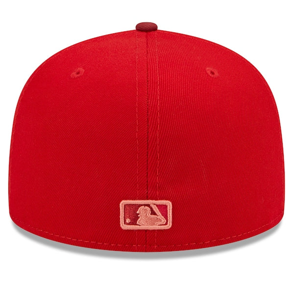 New Era MLB x Big League Chew  Texas Rangers Slammin' Strawberry Flavor Pack 59FIFTY Fitted Hat - Scarlet/Cardinal