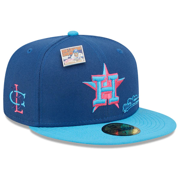 New Era MLB x Big League Chew  Houston Astros Big Rally Blue Raspberry Flavor Pack 59FIFTY Fitted Hat