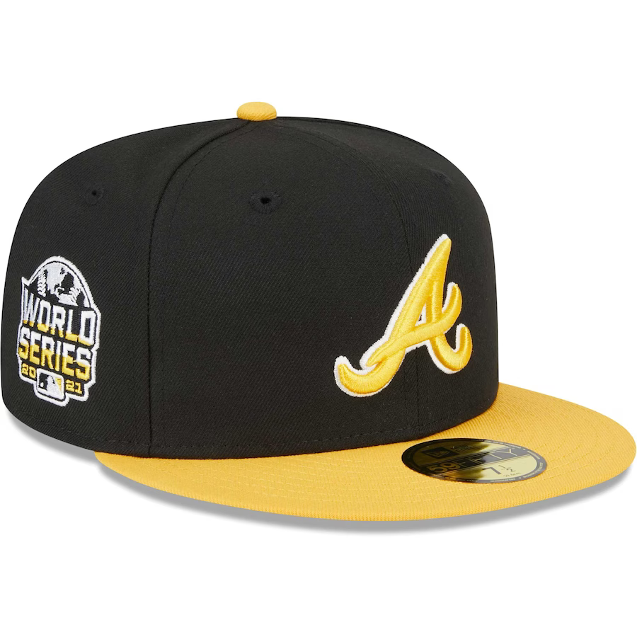 Chapeau ajusté officiel New Era Atlanta Braves sur le terrain MLB