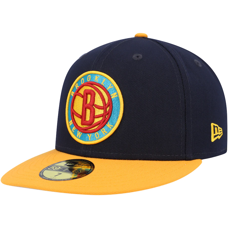 New Era Brooklyn Nets Navy/Gold Midnight 59FIFTY Fitted Hat