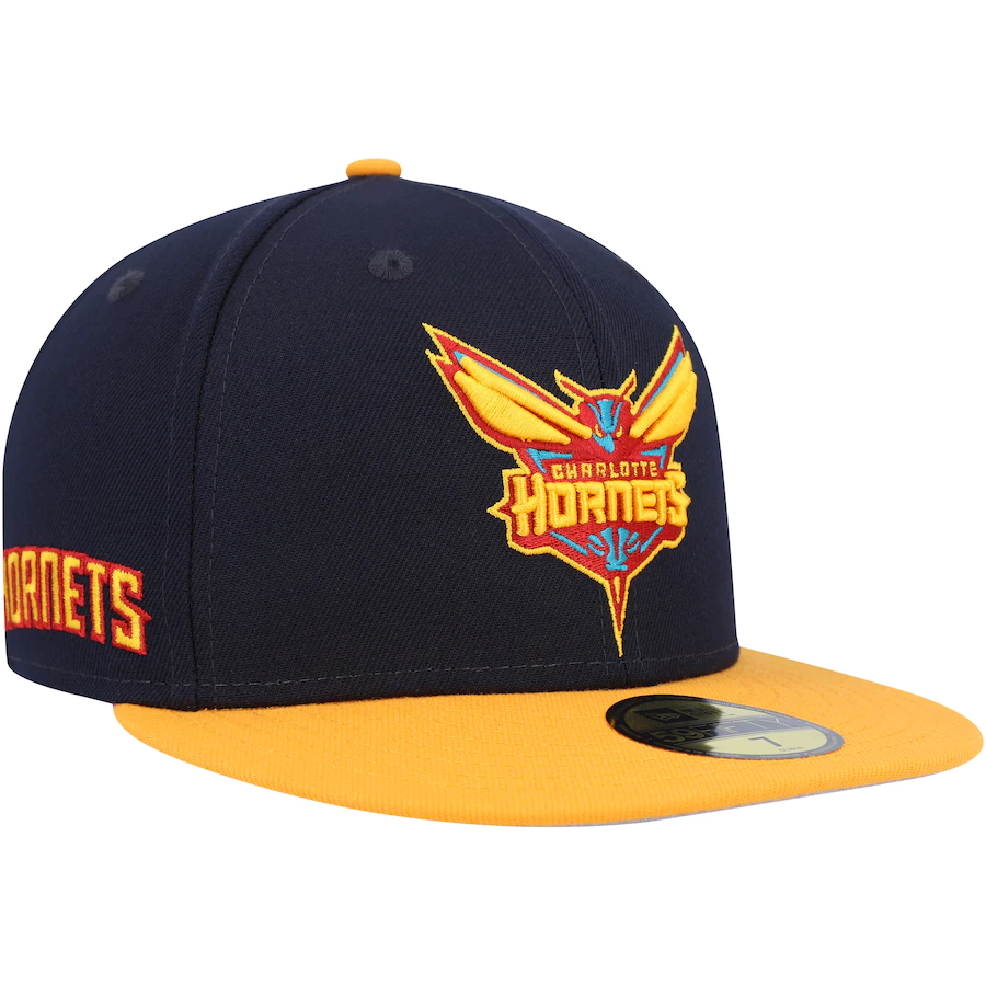 New Era Charlotte Hornets Navy/Gold Midnight 59FIFTY Fitted Hat