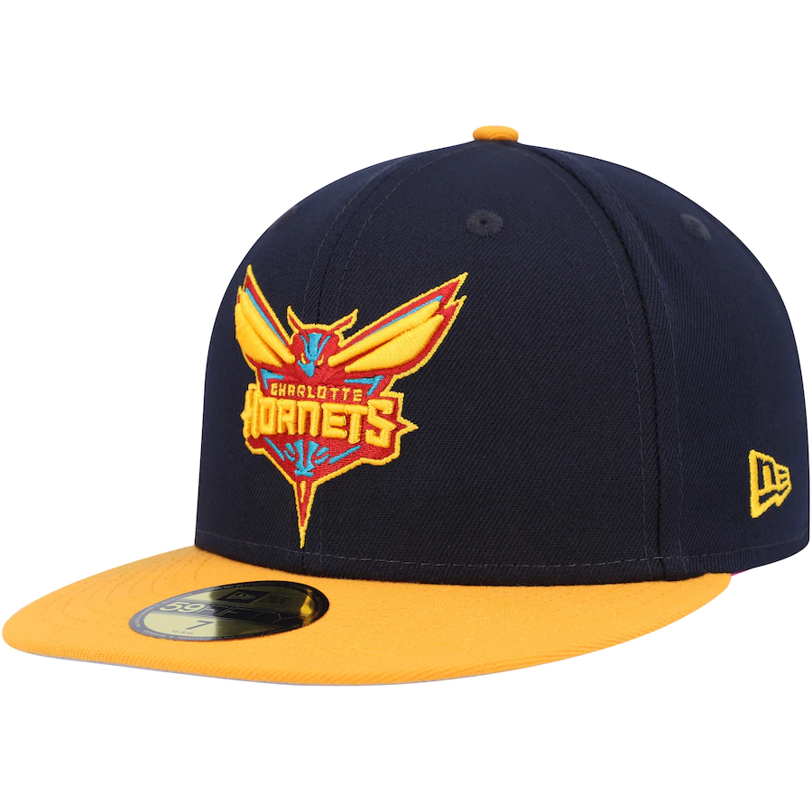 New Era Charlotte Hornets Navy/Gold Midnight 59FIFTY Fitted Hat