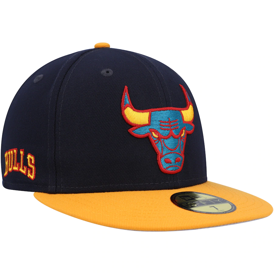 New Era Chicago Bulls Navy/Gold Midnight 59FIFTY Fitted Hat