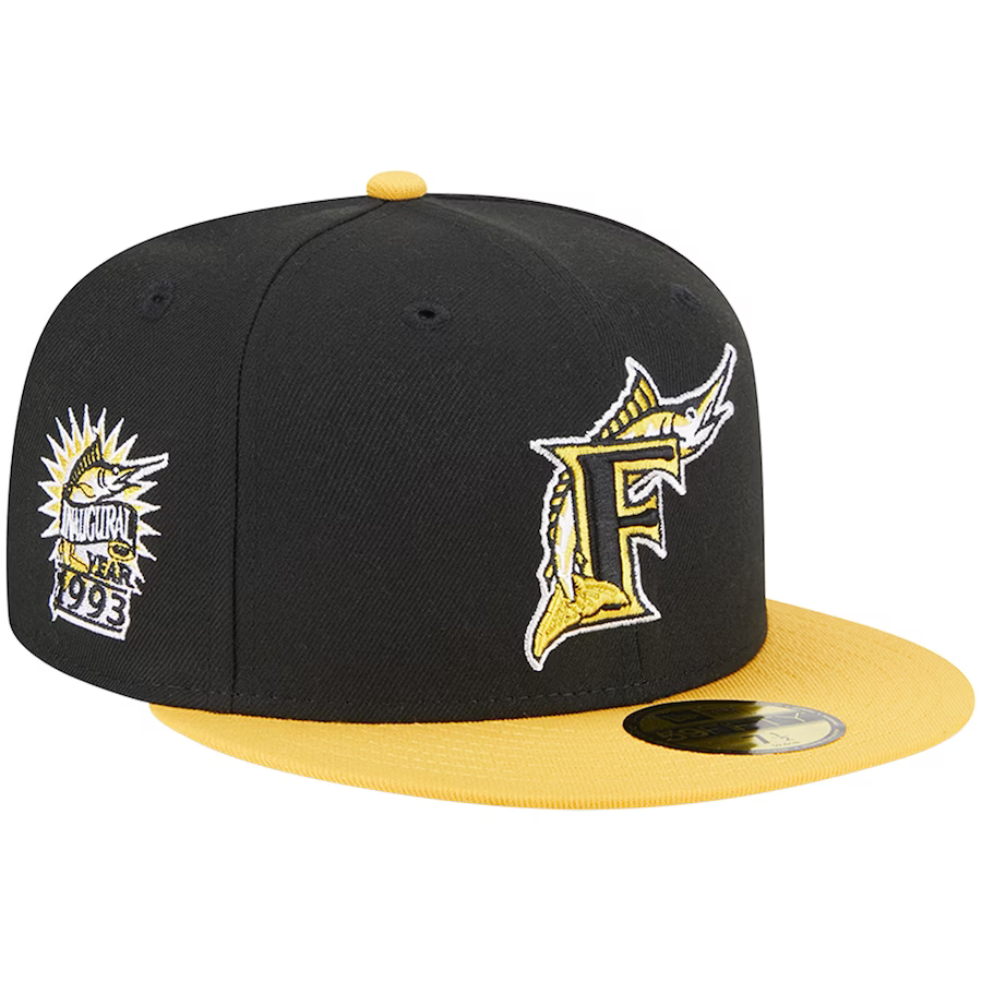 New Era Florida Marlins Black/Gold 2023 59FIFTY Fitted Hat