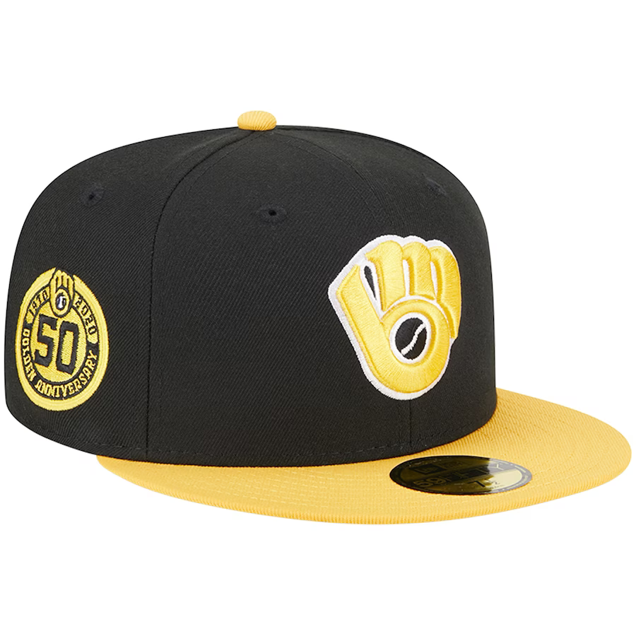 New Era Milwaukee Brewers Black/Gold 2023 59FIFTY Fitted Hat