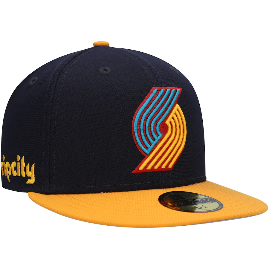 New Era Portland Trail Blazers Navy/Gold Midnight 59FIFTY Fitted Hat