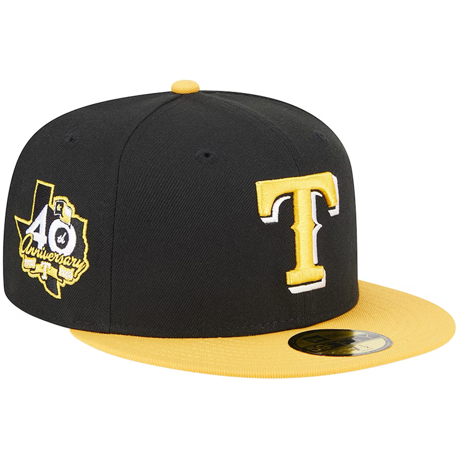 New Era Texas Rangers Black/Gold 2023 59FIFTY Fitted Hat