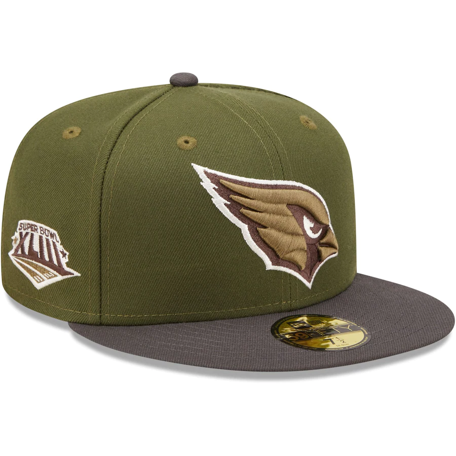 New Era Arizona Cardinals Olive/Graphite Super Bowl XLIII 59FIFTY Fitted Hat