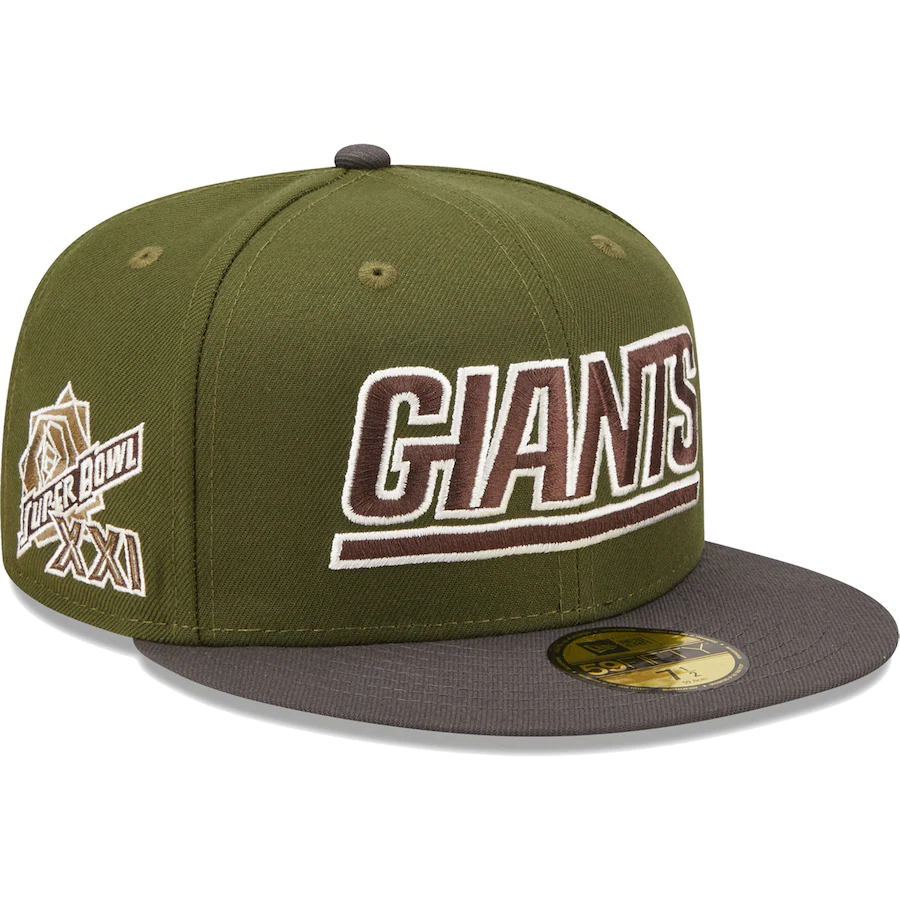 New Era New York Giants Olive/Graphite Super Bowl XXI 59FIFTY Fitted Hat
