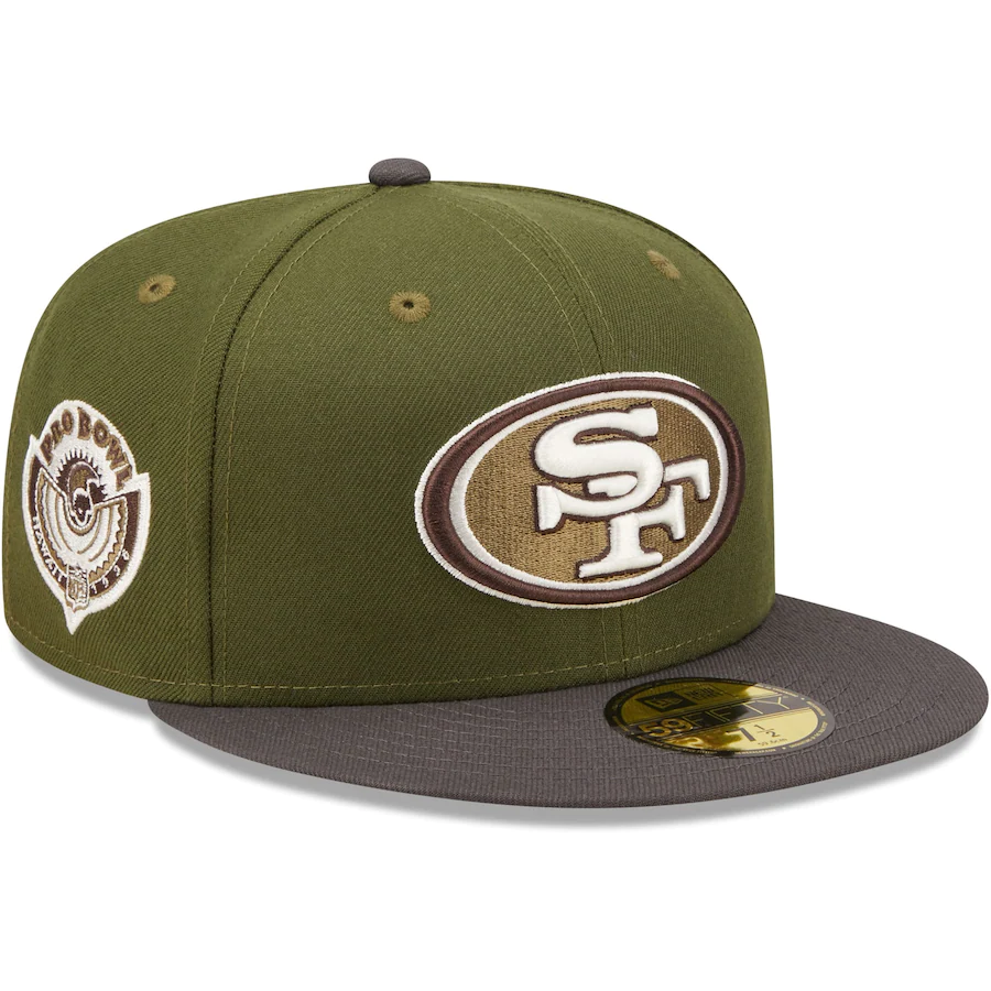 New Era San Francisco 49ers Olive/Graphite 1996 Pro Bowl 59FIFTY Fitted Hat