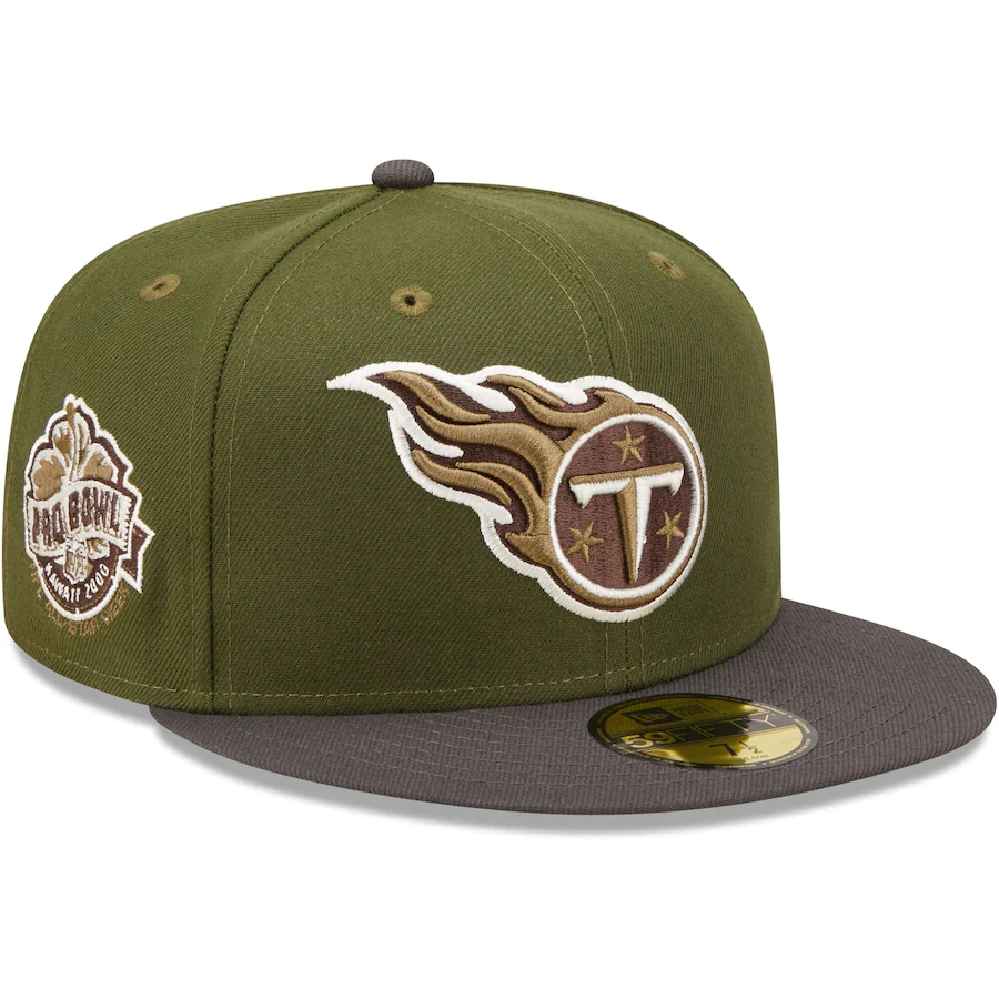 New Era Tennessee Titans Olive/Graphite 2000 Pro Bowl 59FIFTY Fitted Hat