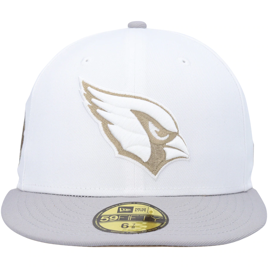 New Era White/Gray Arizona Cardinals Inaugural Season Gold Undervisor 59FIFTY Fitted Hat