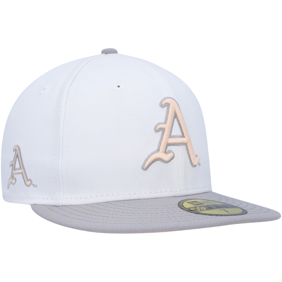 New Era Arkansas Razorbacks White/Gray Neutral Apricot 59FIFTY Fitted Hat