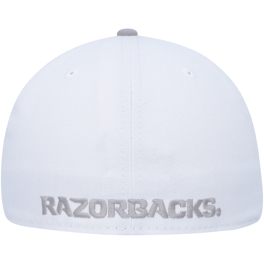 White Razorback New Era Arkansas Razorbacks White/Gray Neutral Apricot 59FIFTY Fitted Hat
