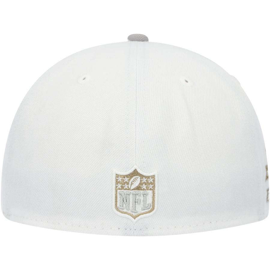 New Era White/Gray Atlanta Falcons 50th Season Gold Undervisor 59FIFTY Fitted Hat
