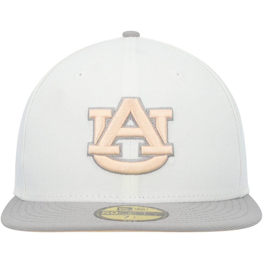 New Era Auburn Tigers White/Gray Neutral Apricot 59FIFTY Fitted Hat