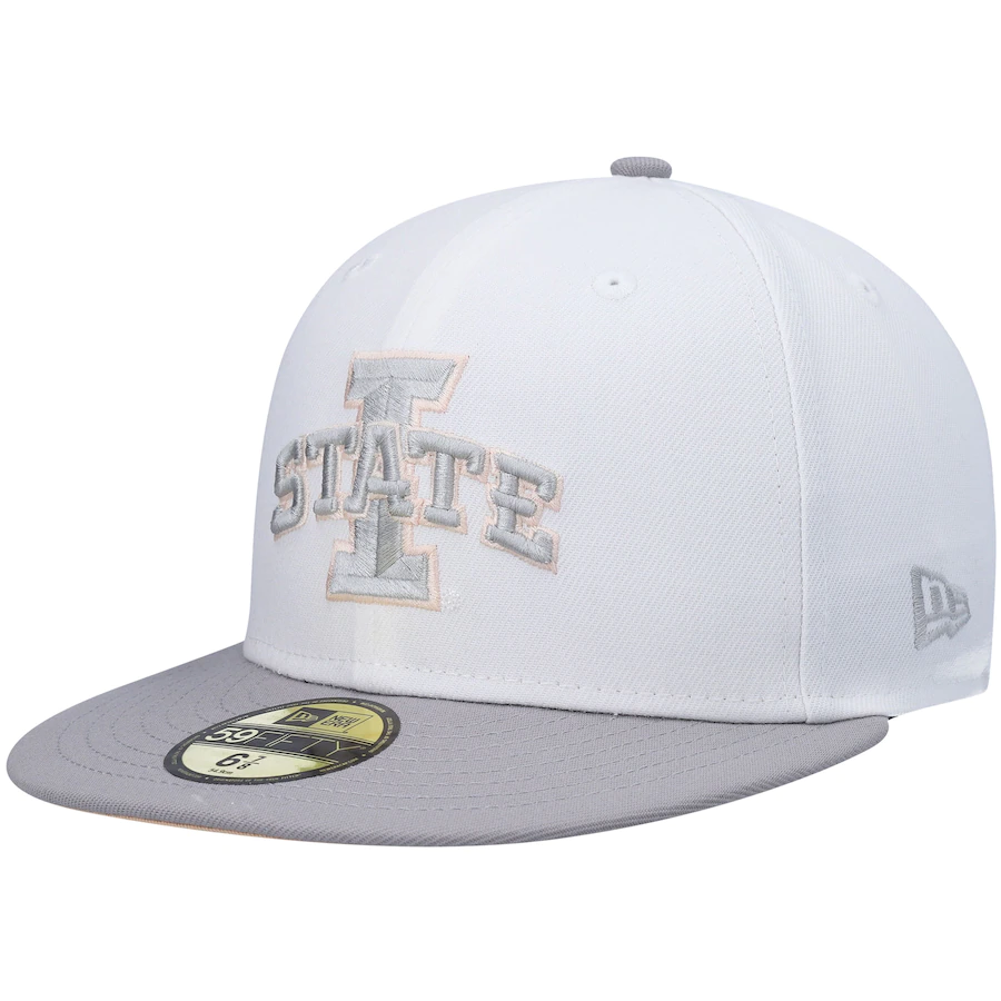 New Era Iowa State Cyclones White/Gray Neutral Apricot 59FIFTY Fitted Hat
