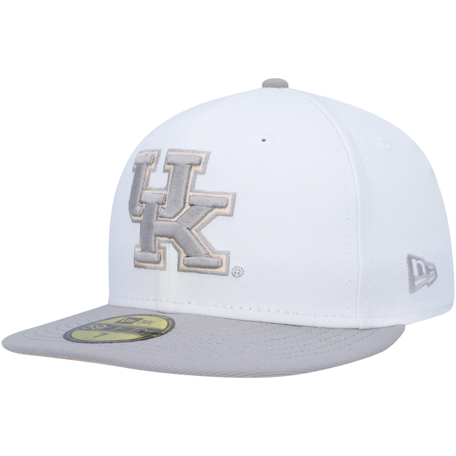 New Era Kentucky Wildcats White/Gray Neutral Apricot 59FIFTY Fitted Hat