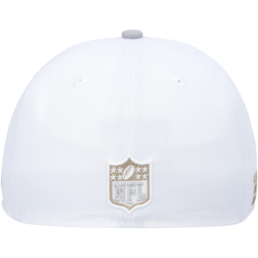 New Era White/Gray Los Angeles Rams Gold Undervisor 59FIFTY Fitted Hat