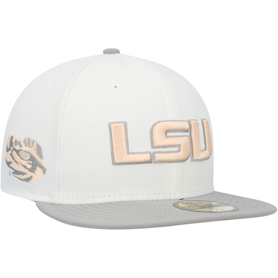 New Era LSU Tigers White/Gray Neutral Apricot 59FIFTY Fitted Hat
