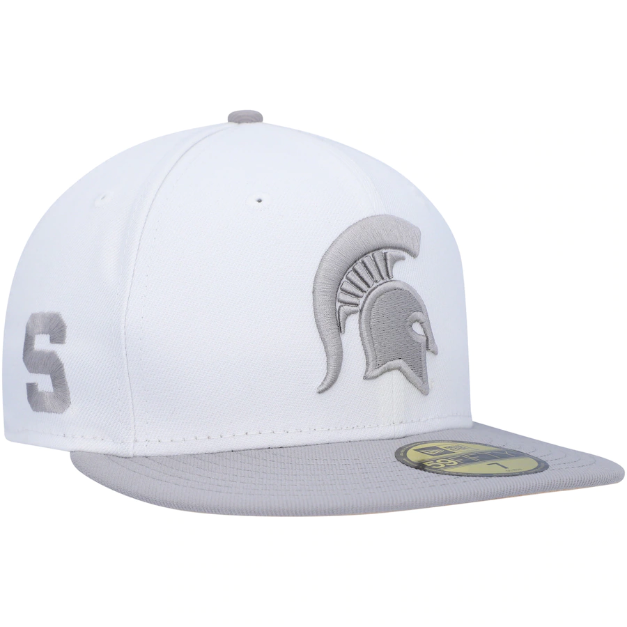 New Era Michigan State Spartans  White/Gray Neutral Apricot 59FIFTY Fitted Hat