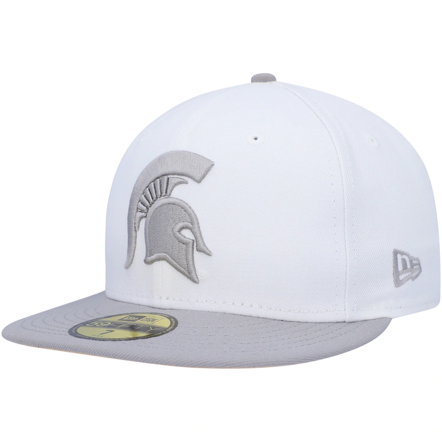 New Era Michigan State Spartans  White/Gray Neutral Apricot 59FIFTY Fitted Hat