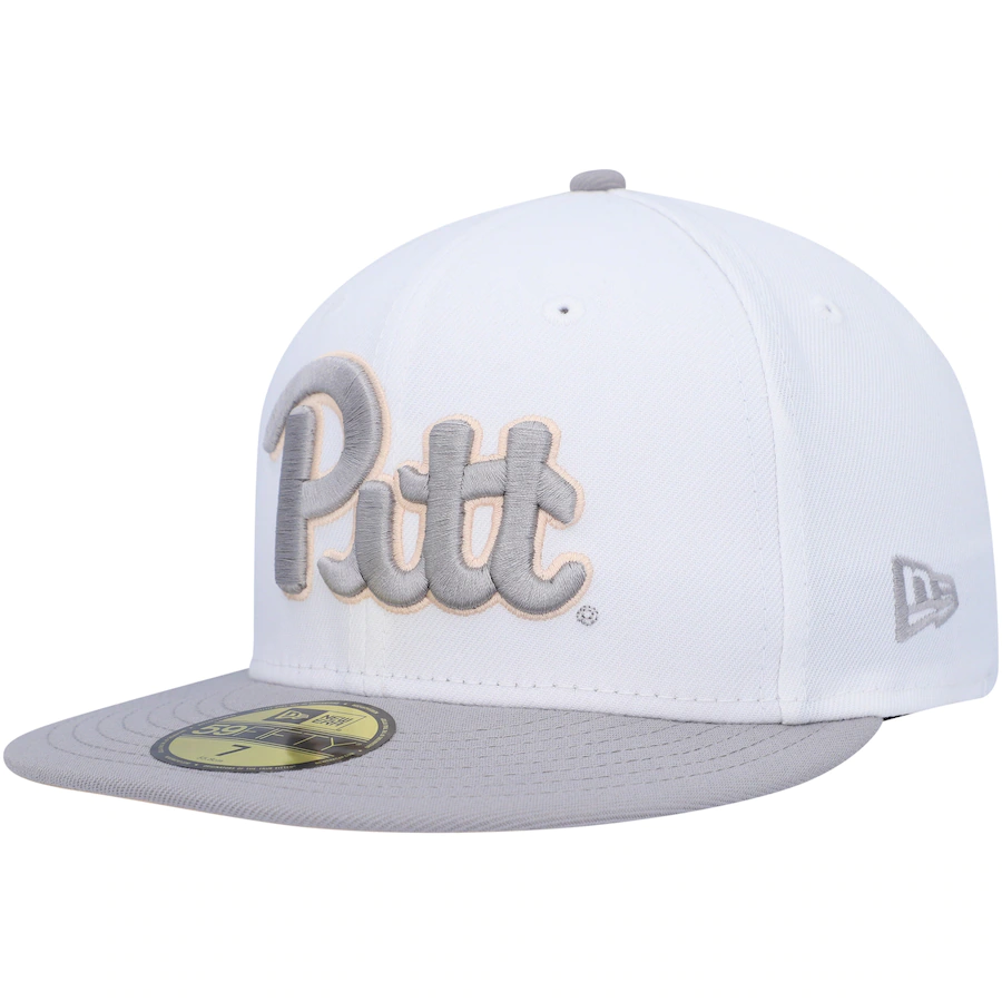 New Era  Pitt Panthers White/Gray Neutral Apricot 59FIFTY Fitted Hat
