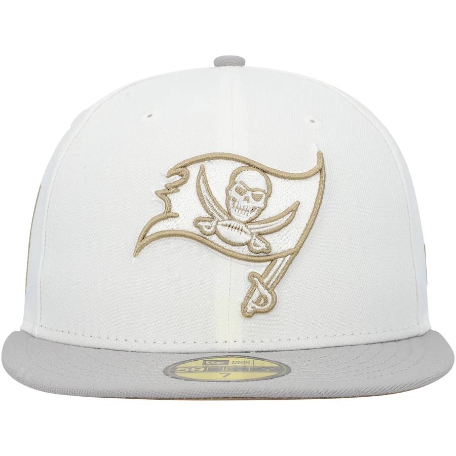 New Era White/Gray Tampa Bay Buccaneers 40th Season Gold Undervisor 59FIFTY Fitted Hat