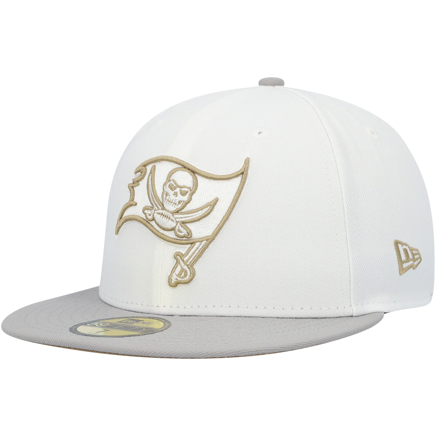 New Era White/Gray Tampa Bay Buccaneers 40th Season Gold Undervisor 59FIFTY Fitted Hat