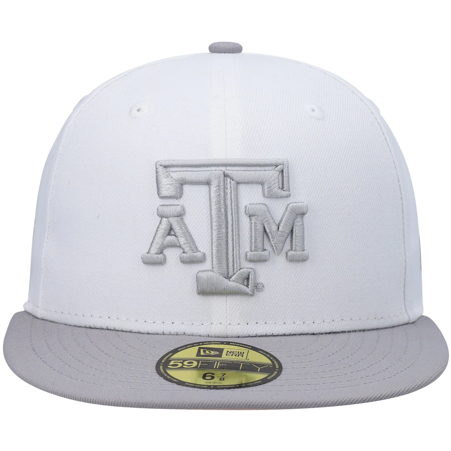 New Era Texas A&M Aggies White/Gray Neutral Apricot 59FIFTY Fitted Hat
