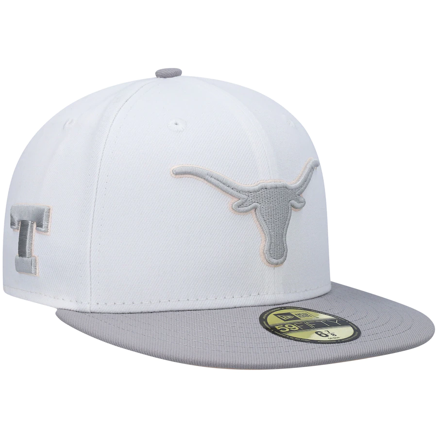 New Era Texas Longhorns White/Gray Neutral Apricot 59FIFTY Fitted Hat
