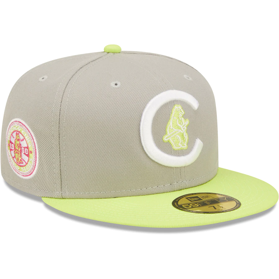 New Era Chicago Cubs Gray/Green 1908 World Series Cyber 59FIFTY Fitted Hat