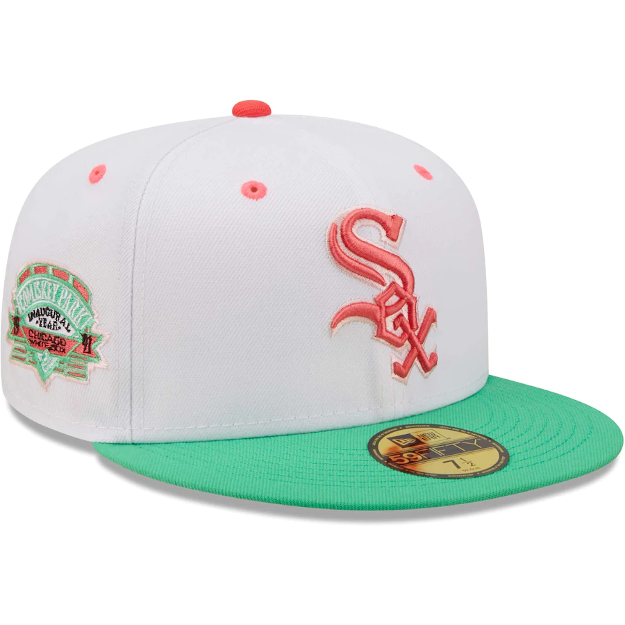 New Era Chicago White Sox Inaugural Season at Comiskey Park Watermelon Lolli 59FIFTY Fitted Hat