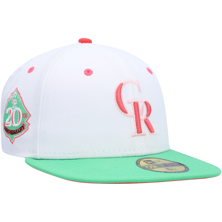 New Era Colorado Rockies 20th Anniversary Watermelon Lolli 59FIFTY Fitted Hat