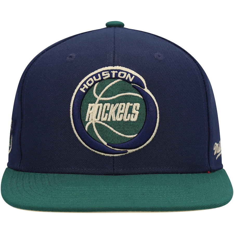 Mitchell & Ness Houston Rockets Navy/Green 20th Anniversary Grassland Fitted Hat