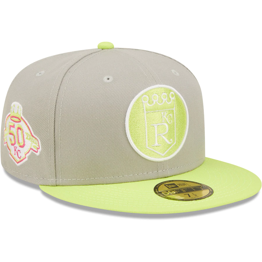 New Era Kansas City Royals Gray/Green 50th Anniversary Cyber 59FIFTY Fitted Hat