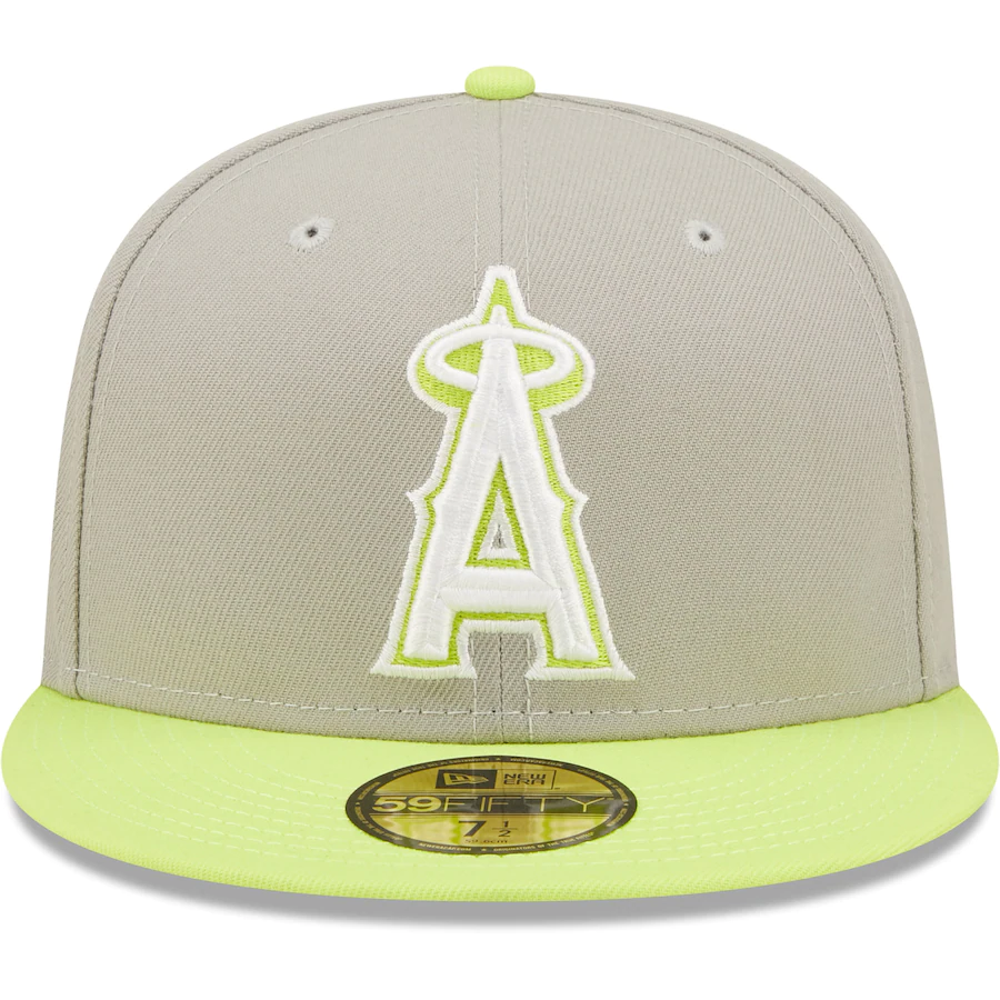 New Era Los Angeles Angels Gray/Green 2002 World Series Cyber 59FIFTY Fitted Hat