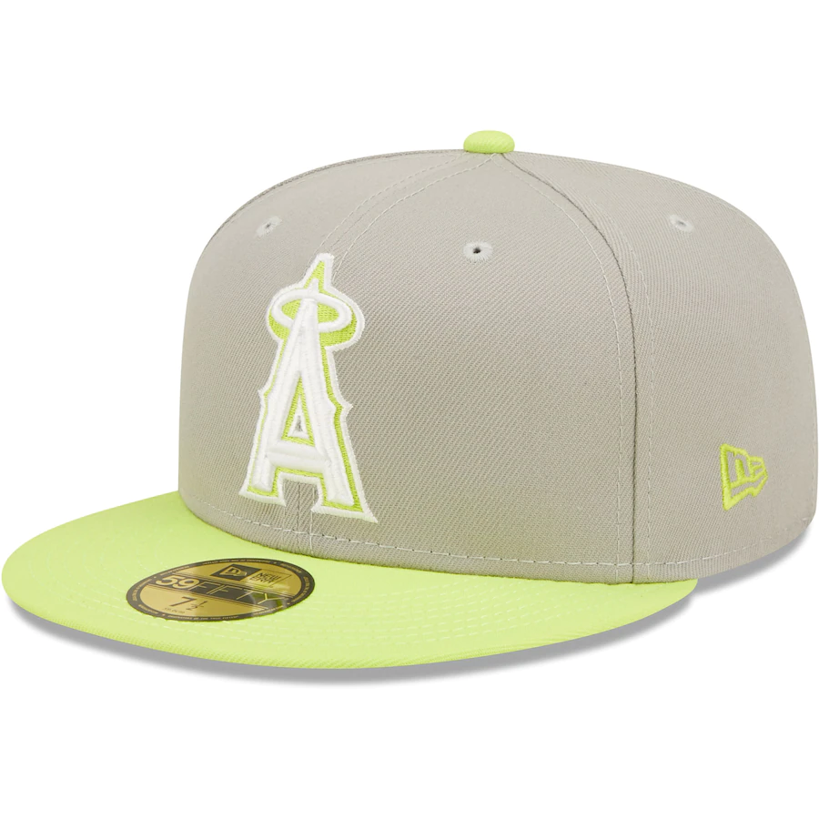 New Era Los Angeles Angels Gray/Green 2002 World Series Cyber 59FIFTY Fitted Hat
