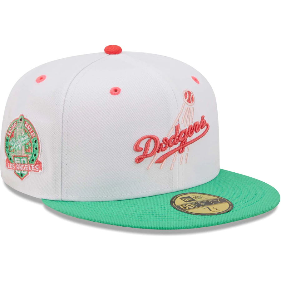 New Era Los Angeles Dodgers 50th Anniversary in Los Angeles Watermelon Lolli 59FIFTY Fitted Hat