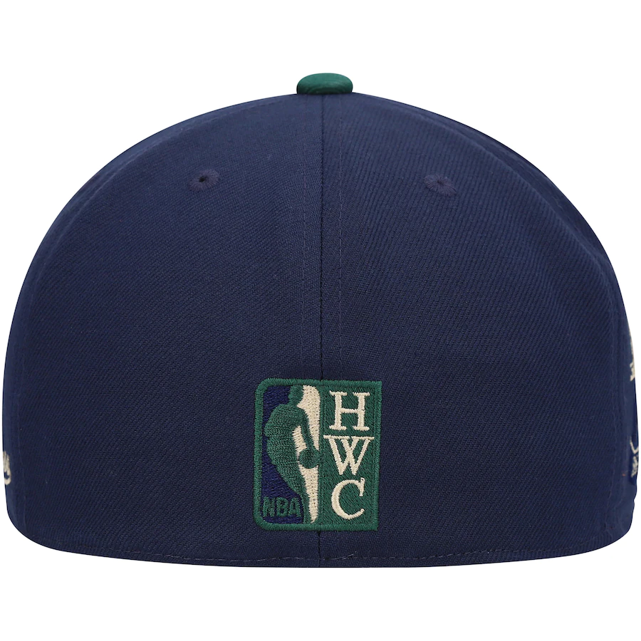 Mitchell & Ness Los Angeles Lakers Navy/Green 35th Anniversary Grassland Fitted Hat