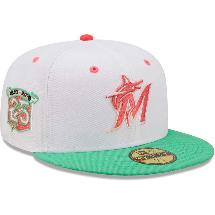 New Era Miami Marlins 25th Anniversary Watermelon Lolli 59FIFTY Fitted Hat