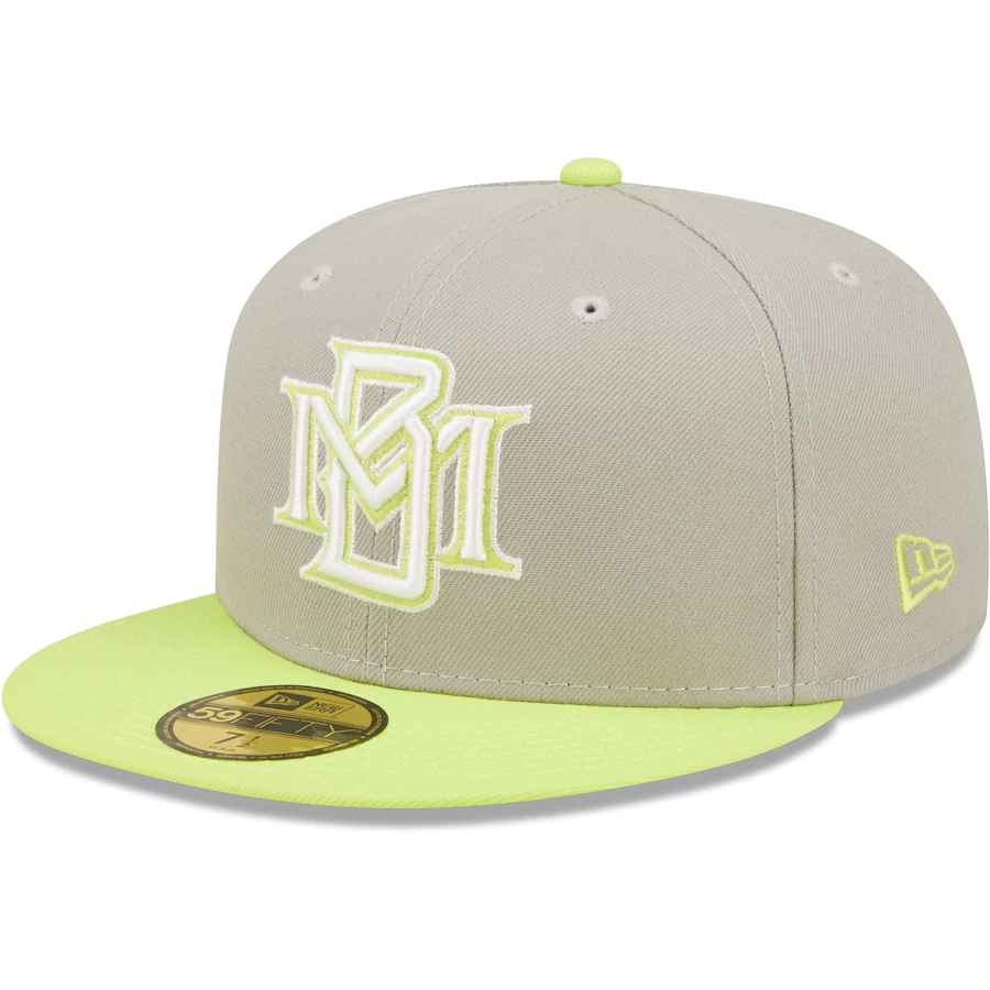 New Era Milwaukee Brewers Gray/Green 25th Anniversary Cyber 59FIFTY Fitted Hat