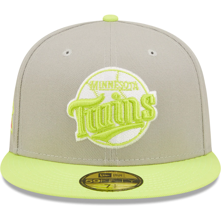 New Era Minnesota Twins Gray/Green HHH Metrodome Cyber 59FIFTY Fitted Hat