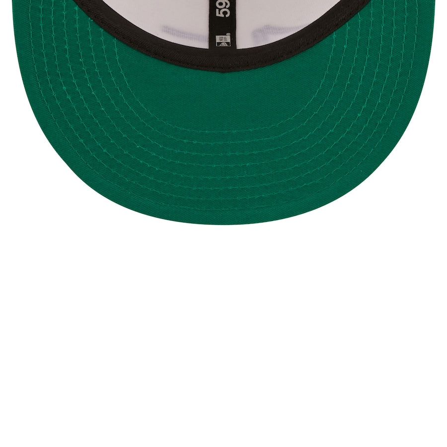 New Era Oakland Athletics White/Green Cooperstown Collection 1972 World Series Chrome 59FIFTY Fitted Hat