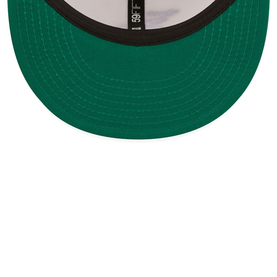 New Era Oakland Athletics White/Green Cooperstown Collection 50th Anniversary Chrome 59FIFTY Fitted Hat