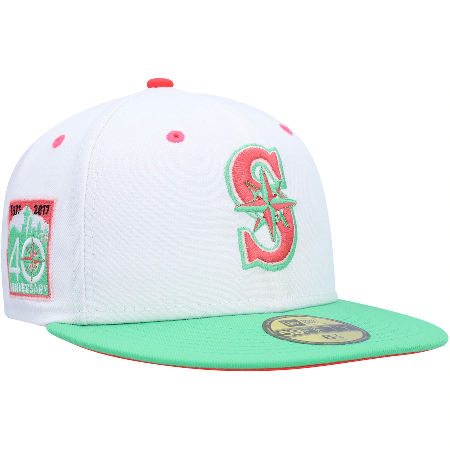 New Era Seattle Mariners 40th Anniversary Watermelon Lolli 59FIFTY Fitted Hat