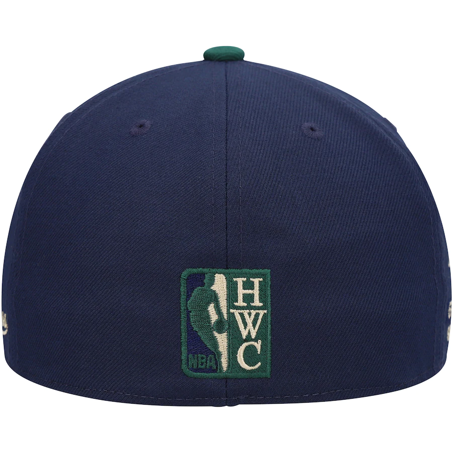 Mitchell & Ness Seattle SuperSonics Navy/Green 25th Anniversary Grassland Fitted Hat