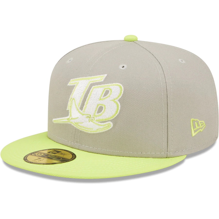 New Era Tampa Bay Rays Gray/Green 1998 Inaugural Season Cyber 59FIFTY ...