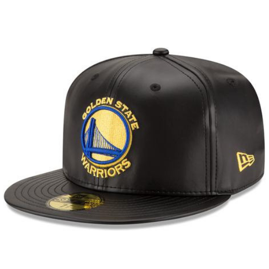 New Era Golden State Warriors Leather 59FIFTY Fitted Hat