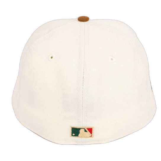 New Era Eggnog Pack Fitted Hats w/ Air Jordan 1 Mid (GS) Light Curry Cardinal Red